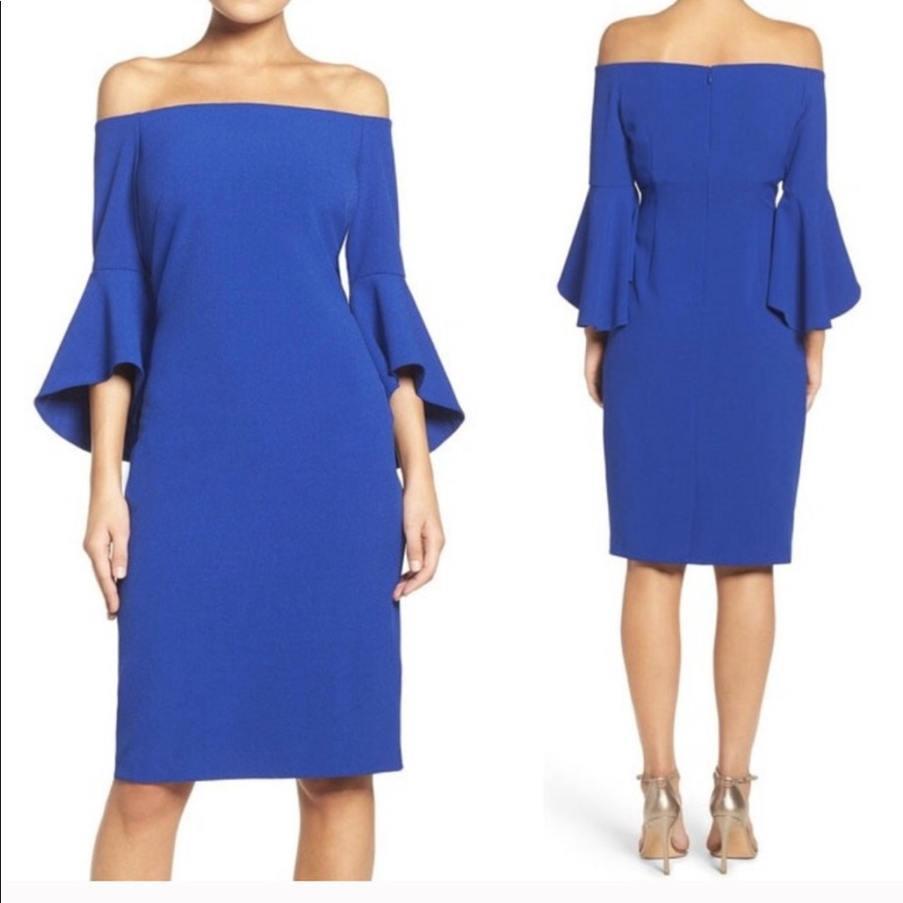 Blue off the shoulder Chelsea28 dress